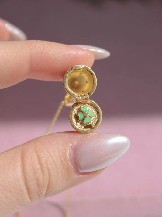 Black Clover Easter Necklace 925 Sterling Silver