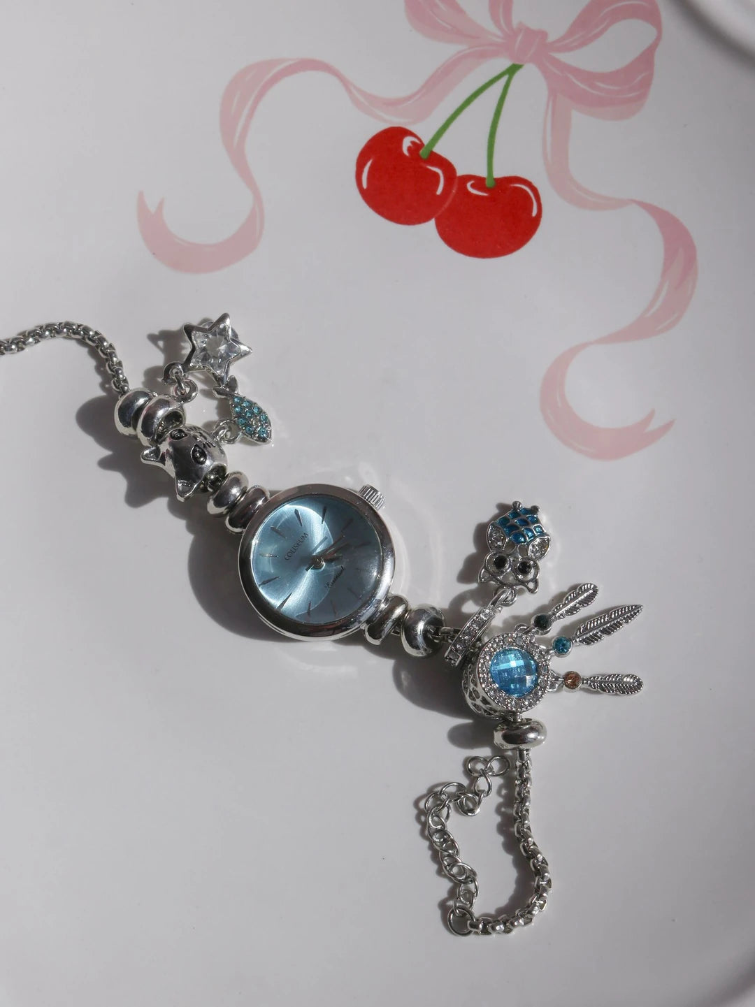 Blue Dreams with Cat Charm Watch