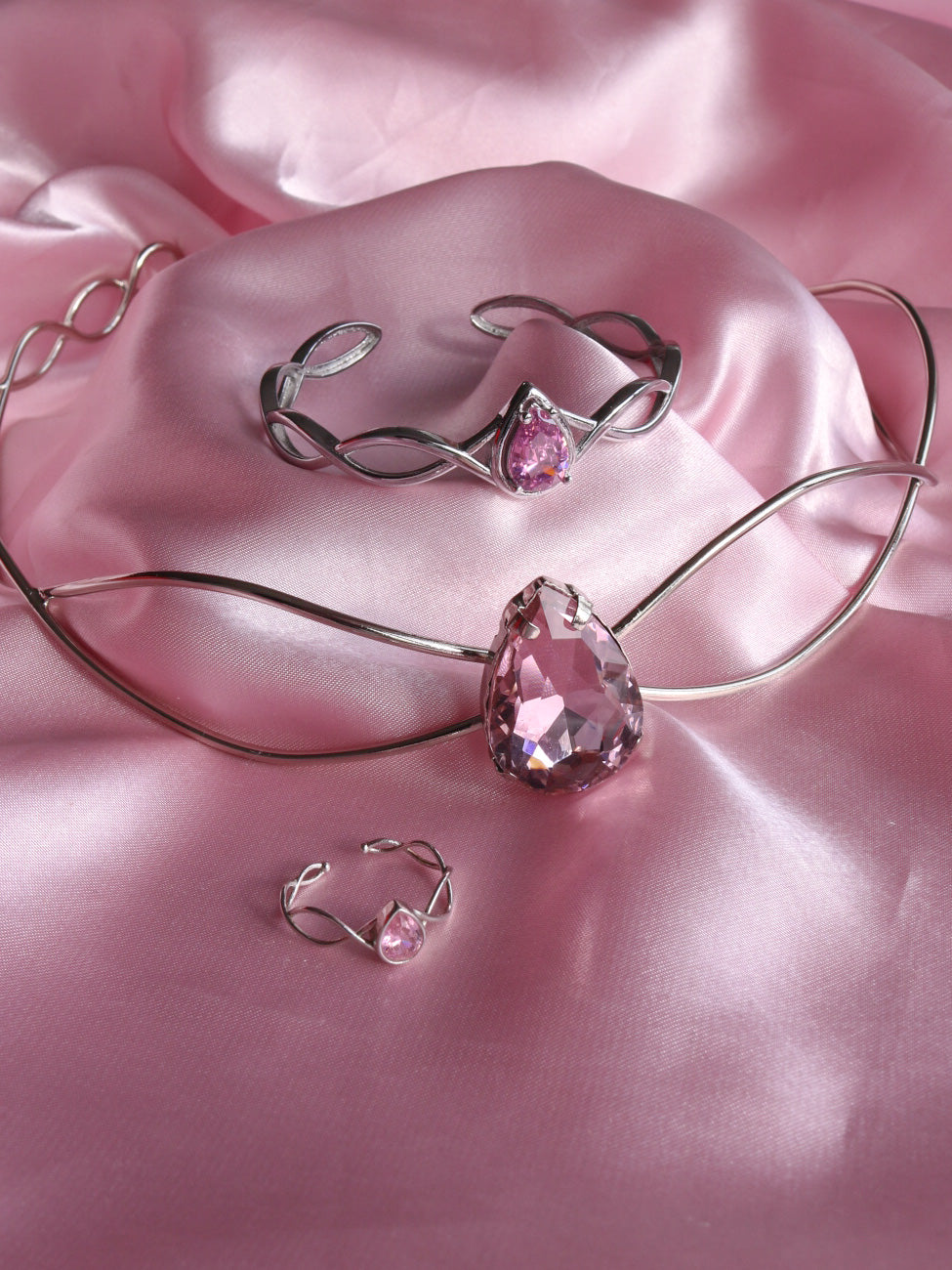 Swan Princess Odette Pink Stone Tiara Bracelet, Protection Tiara Bracelet