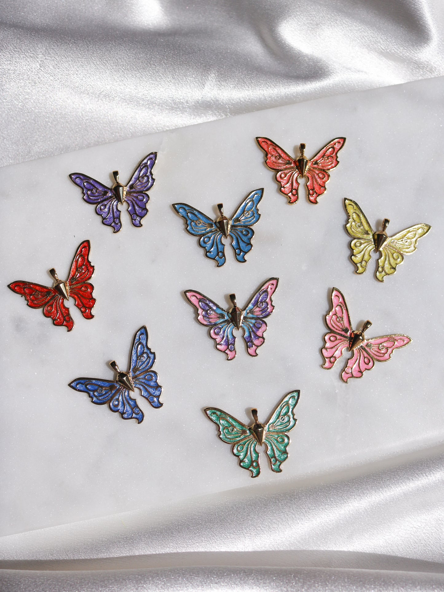 Fairy Guardians Butterfly Necklace, Mermaid Necklace, Gold Plated