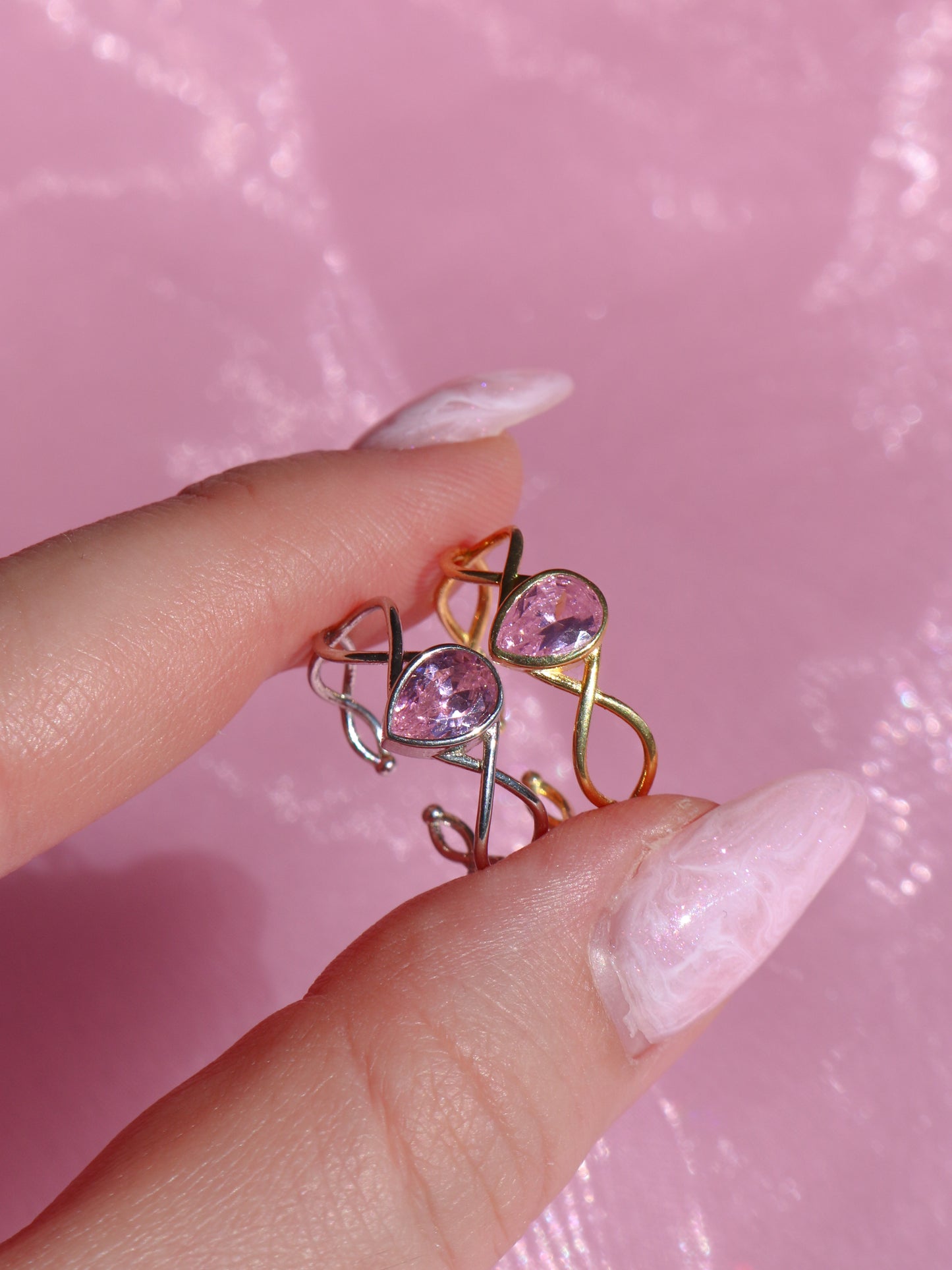 Odette Wedding Ring Set, Swan Princess Set