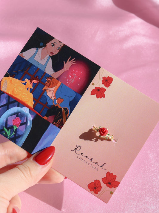 Belle The Beauty Rose Ring, 925 Sterling Silver