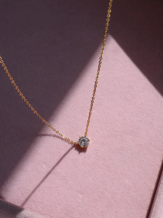 Pure Stone Necklace, 925 Sterling Silver