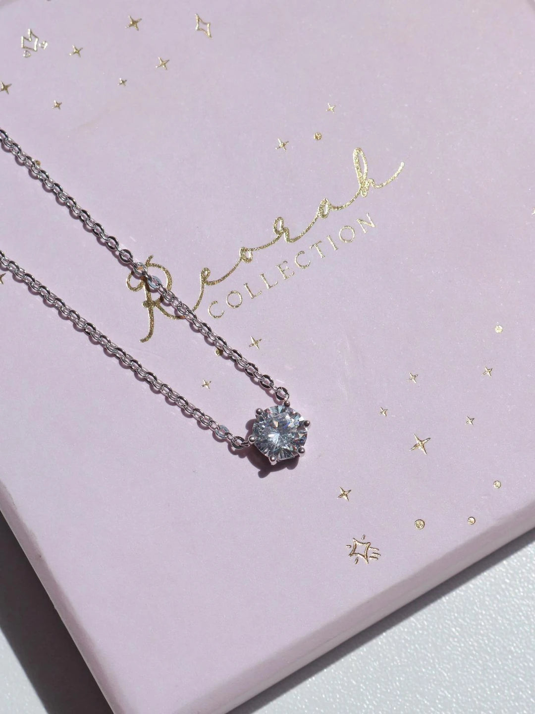 Pure Stone Necklace, 925 Sterling Silver