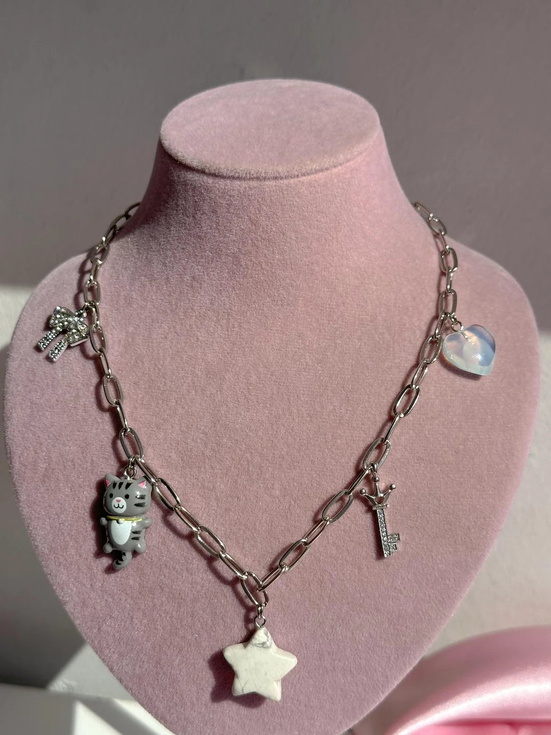 Star Cat Charm Necklace