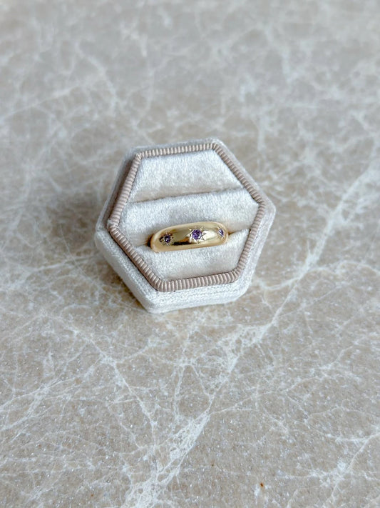 Vintage Trio Flower Glow Ring