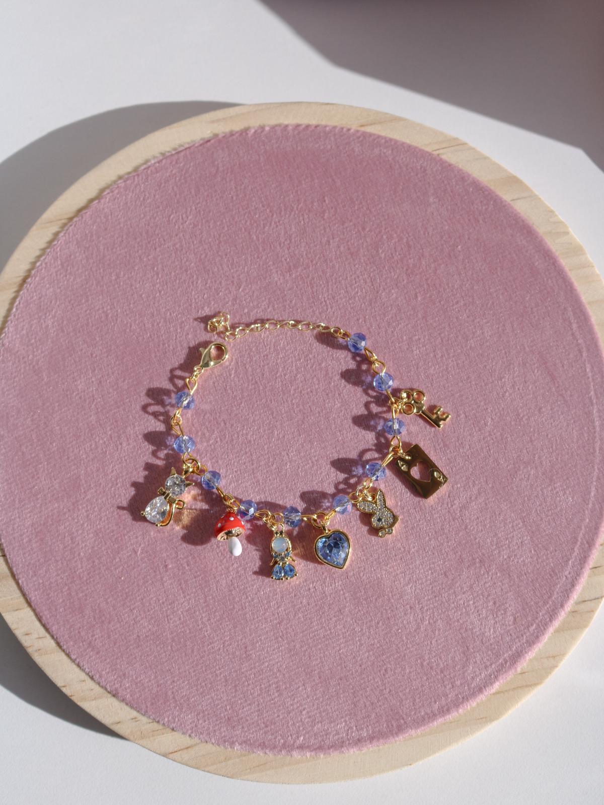 Alice Charm Bracelet, Princess Heart Charm Bracelet,Version 2