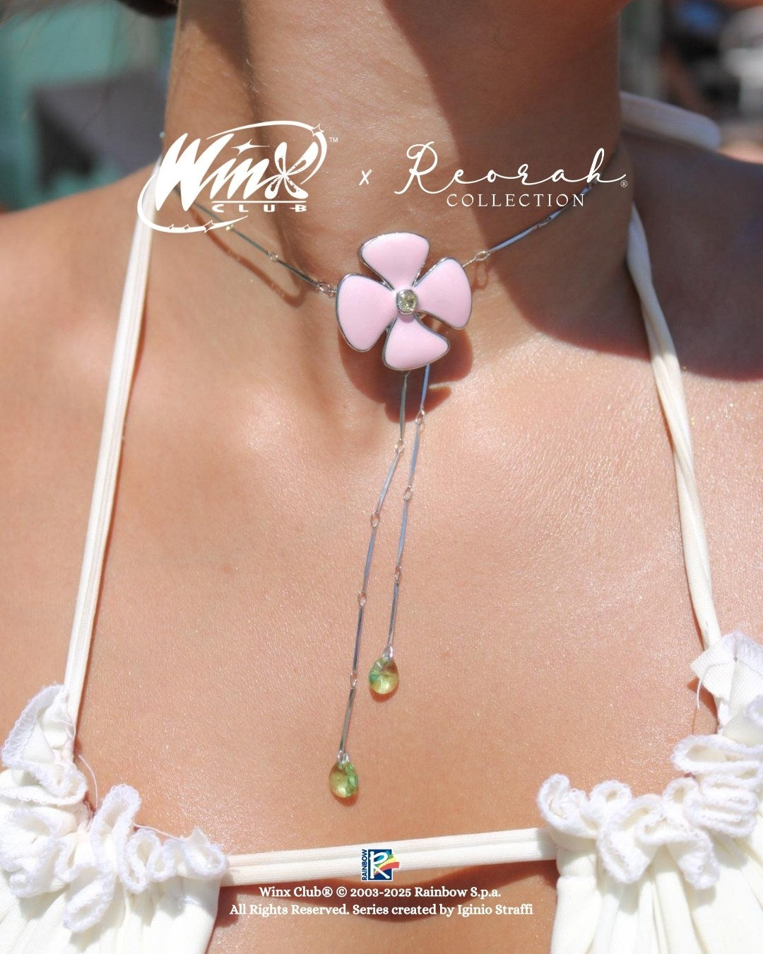Winx Club Flora Flower Lariat Necklace