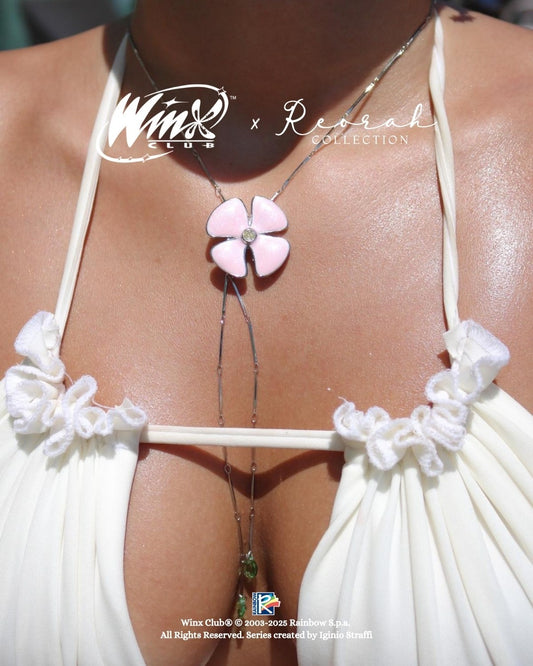 Winx Club Flora Flower Lariat Necklace