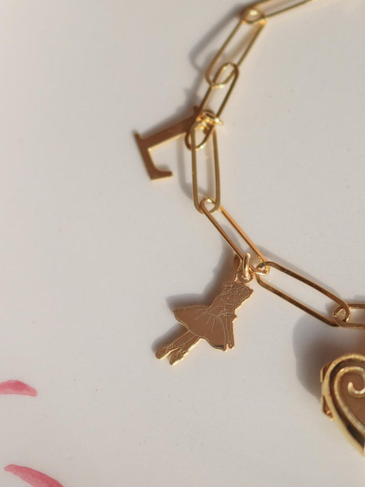 Clara & the Nutcracker Letter Locket 925 Silver Bracelet