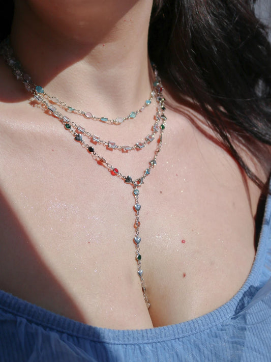 White Square Necklace