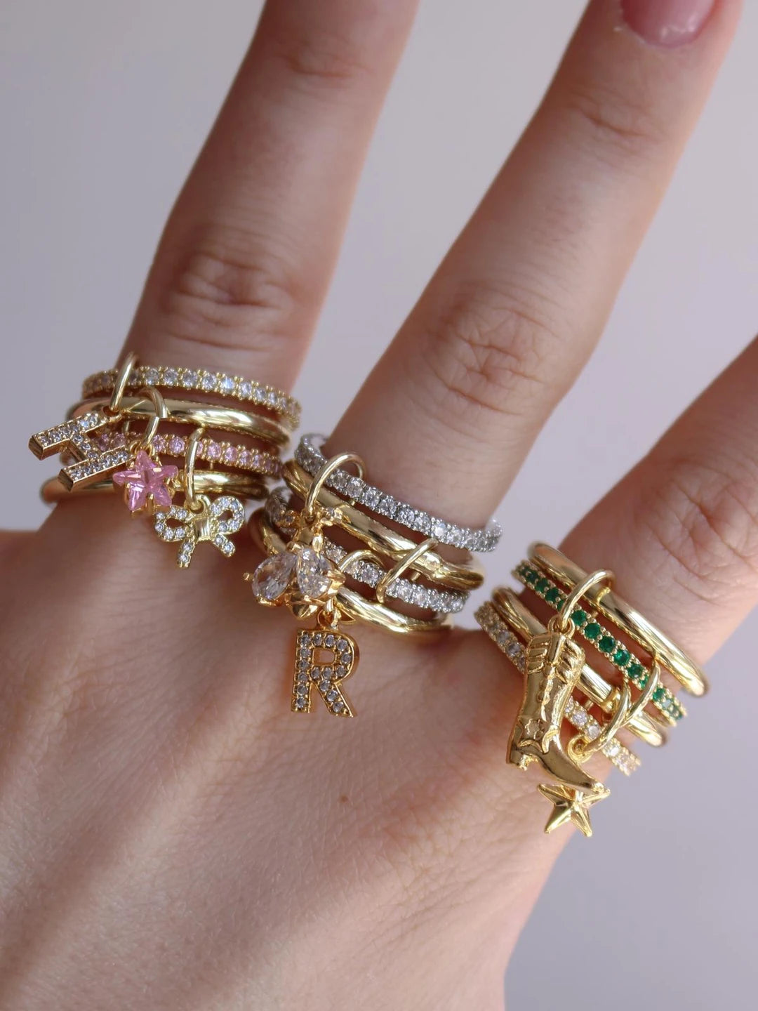 Green Velorien Charm Ring 15 - Size M