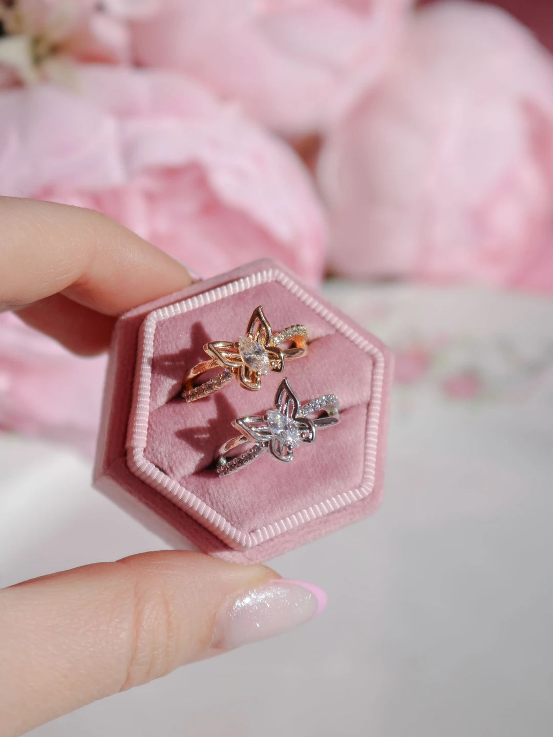 White Wings of Love Ring