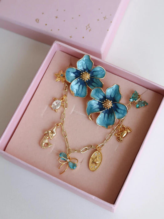 Aqua Dream Charm Necklace Xuping Chain