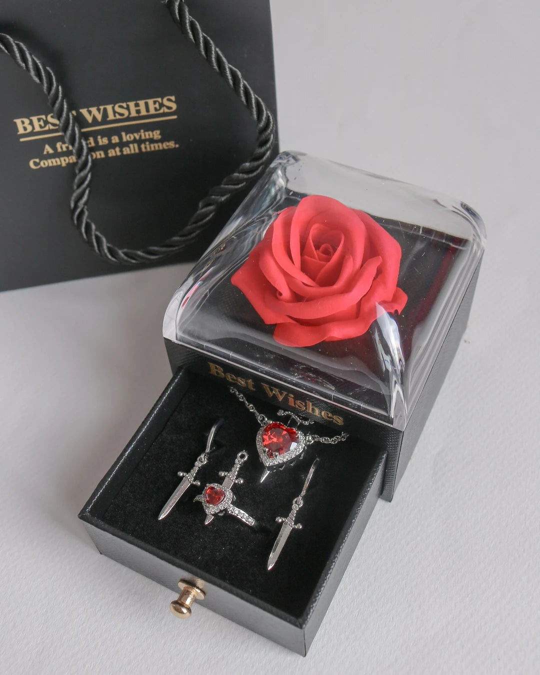 Black and Red Set Jewelry Box (Only Box)