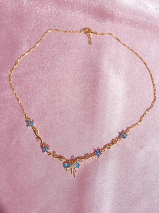 Blue Ribbon Garden Necklace