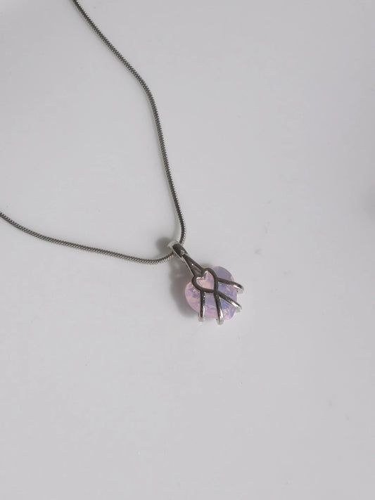 Pink Minimal Diamond Chateu Necklace