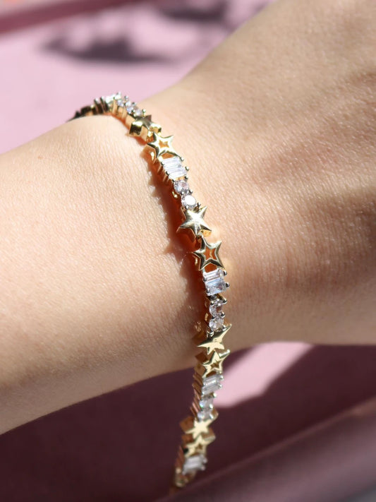 White Shiny Star Bracelet