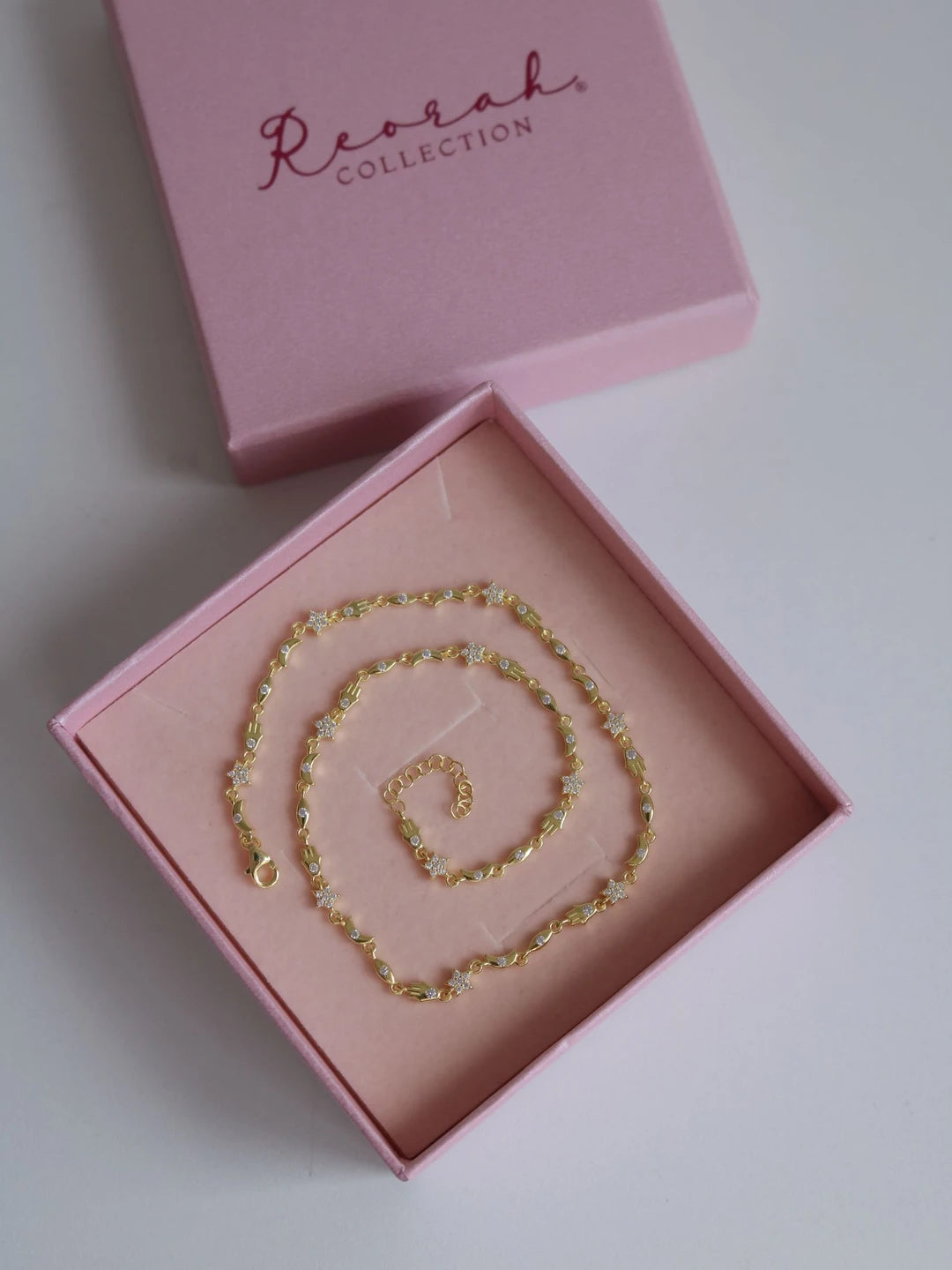 White Fatima's Starry Hand 925 Silver Necklace, 925 Sterling Silver