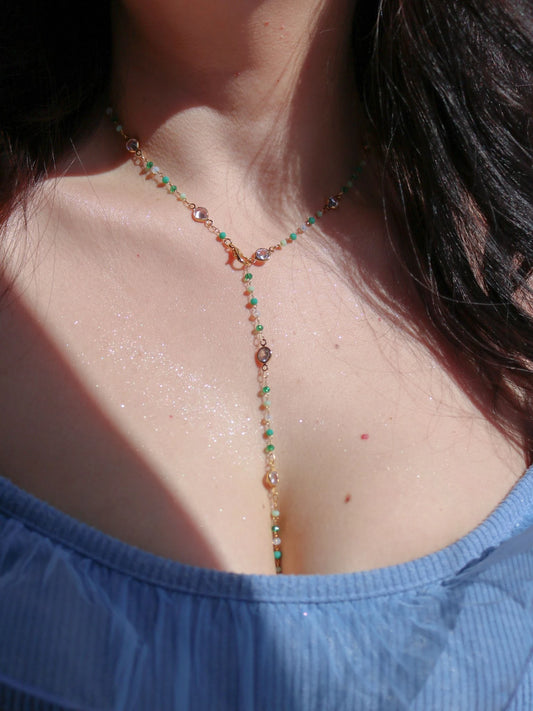 Green Lover Y Necklace