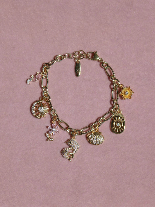 Shell & Bloom Charm Bracelet