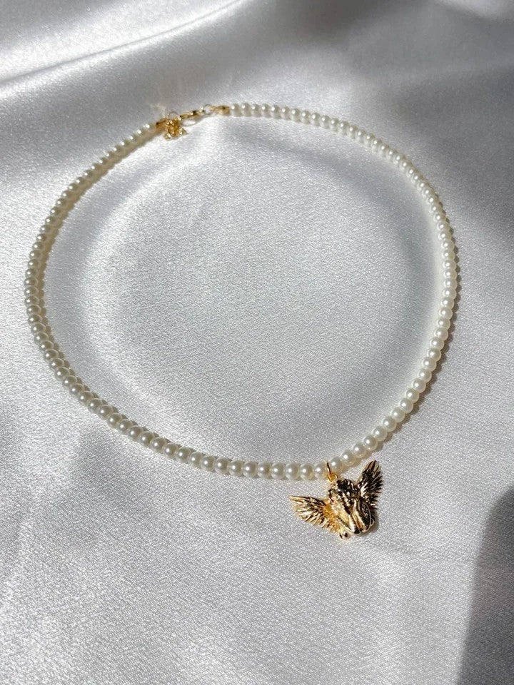 Angelica Glass Pearl Necklace