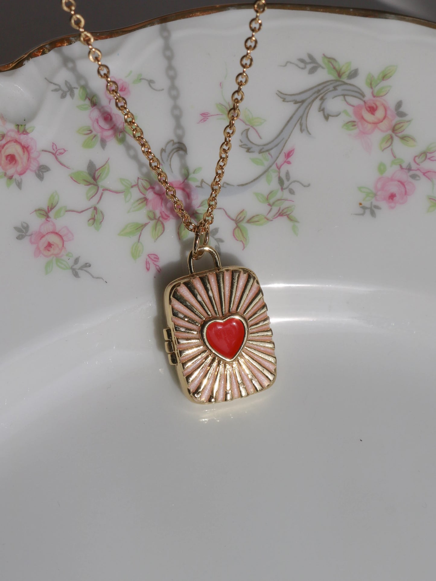 Blush Of The Love Personalized Photo Locket Necklace