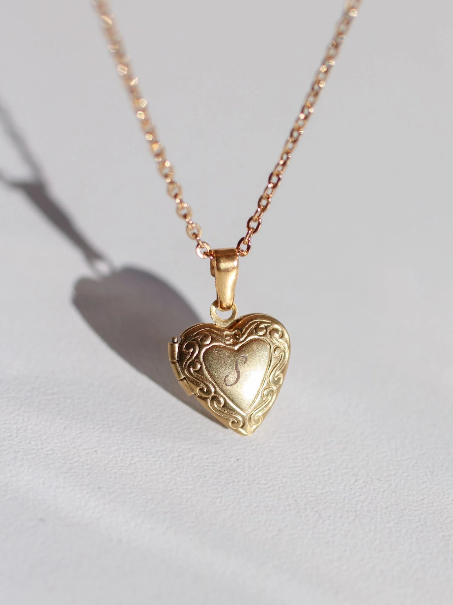 Tiny Heart Personalized Photo Locket Necklace