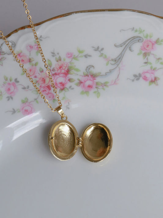 Pink Pearl Blossom Personalized Photo Locket Necklace