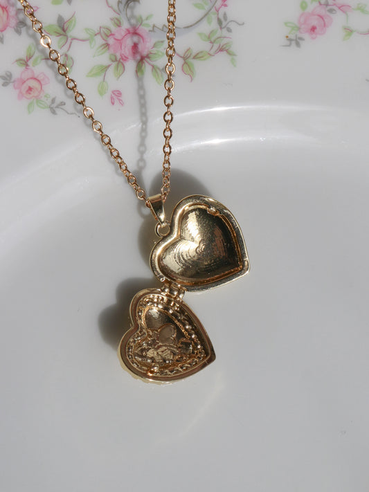 Red Bee Personalized Photo Locket Necklace