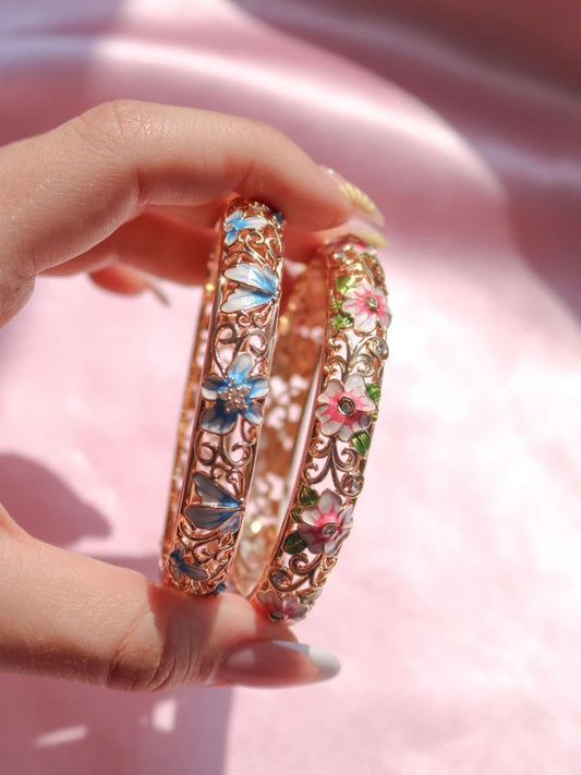 Enameled And Stone Flower Bracelet Vol. 2