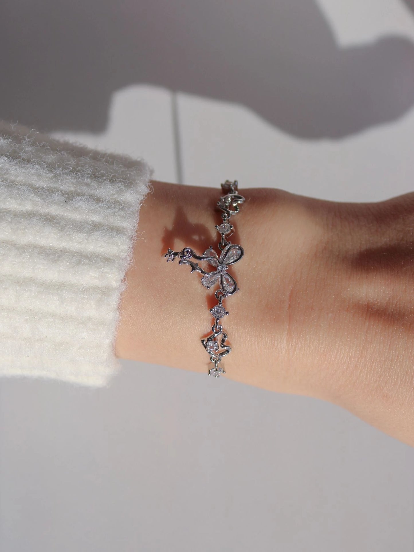 Crystal Ribbon Elevator Bracelet