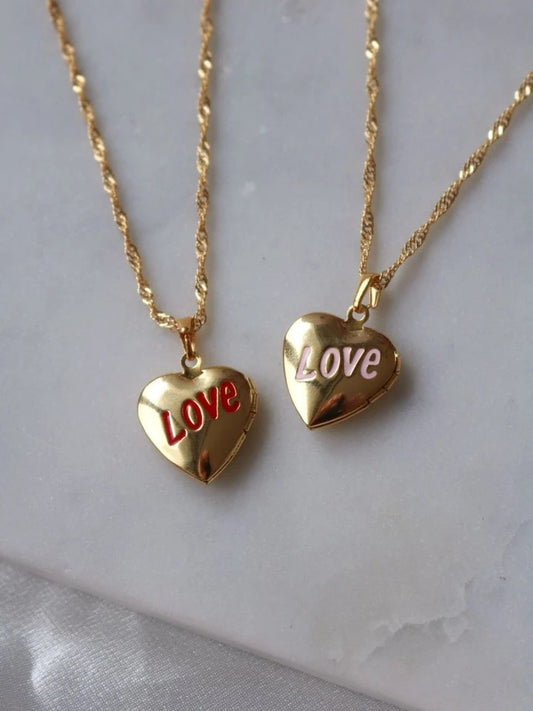 Valentines Covered Keepsake Necklace