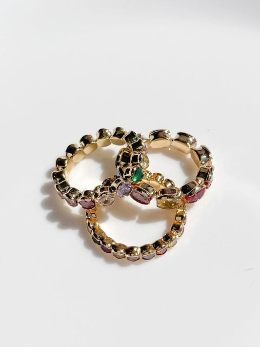 Colorful Stone Rings - L