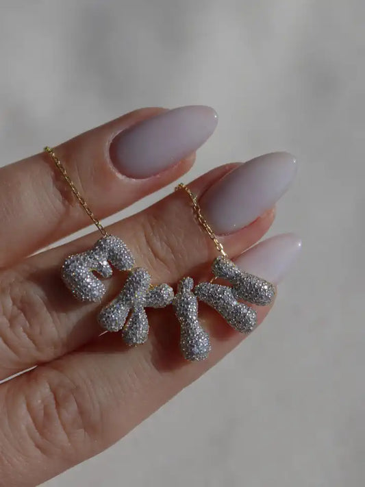 Dazzle Spark Personalized Name 925 Silver Necklace