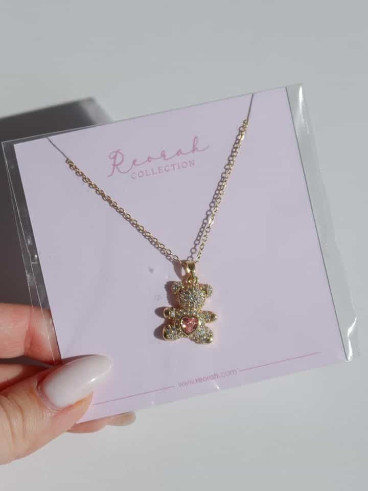 Teddy Bear Steel Necklace