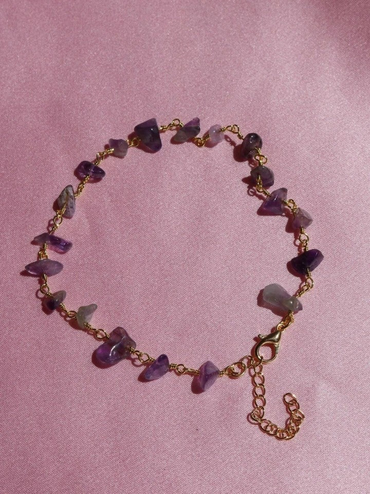 Amethyst Anklet