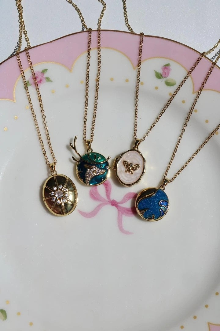 Little Deer Soul Personalized Photo Steel Necklace