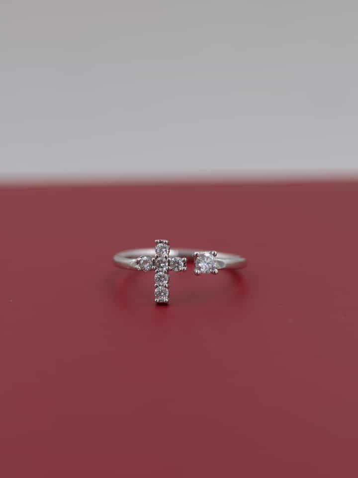 Cross Glow 925 Silver Ring