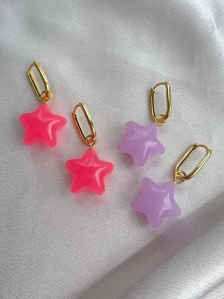 Three-dimensional Star Earring