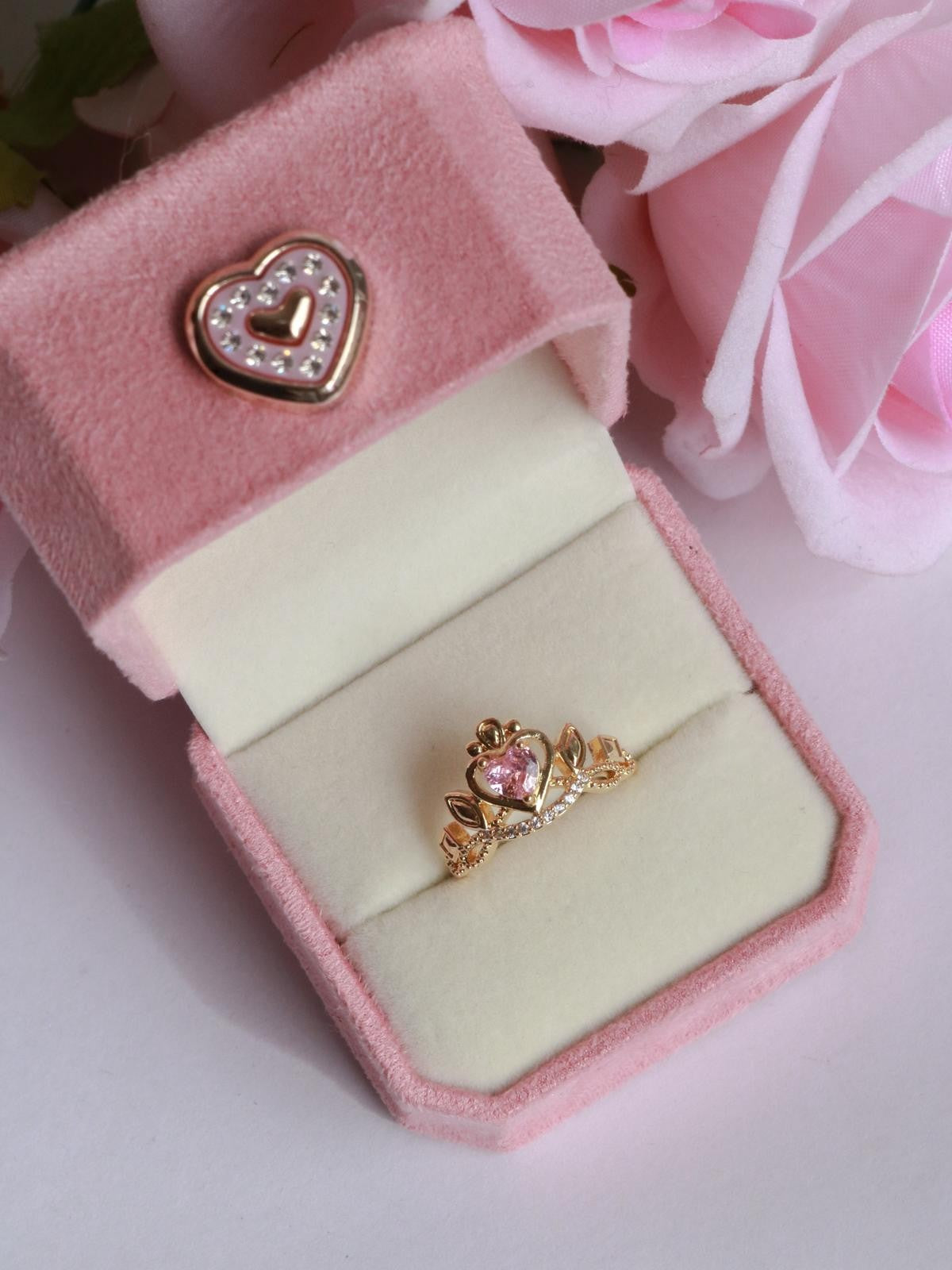 Cinderella Crown Heart Ring