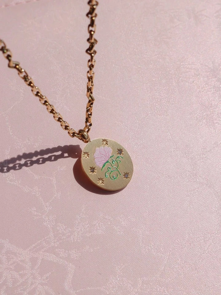 Vintage Fan Flower Vintage Necklace