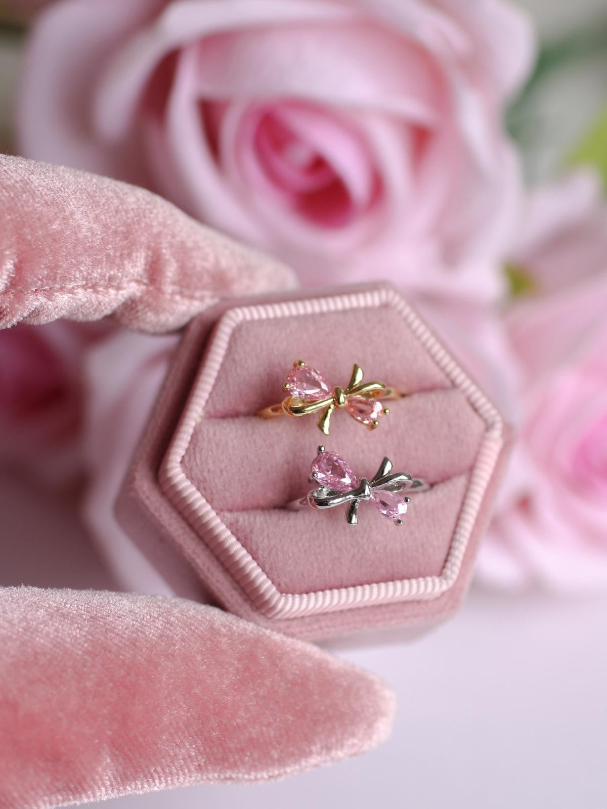 Pretty Pink Bow Ring