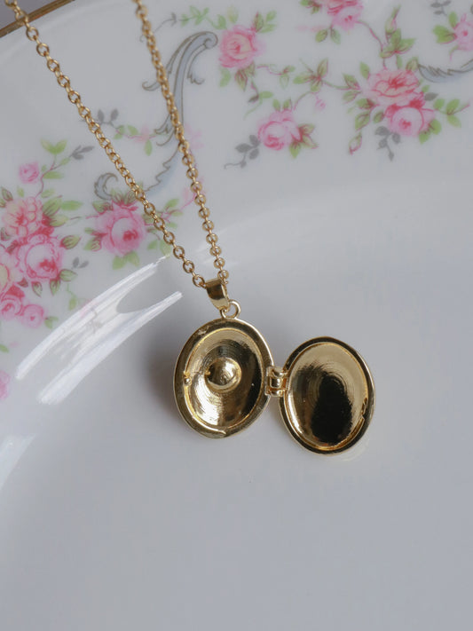 Pink Pearl Radiance Personalized Photo Locket Necklace