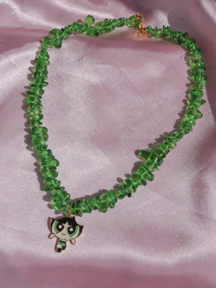 Powerpuff Girls Stone Necklace