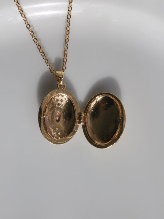 Pink Serenity Gem Personalized Photo Locket Necklace