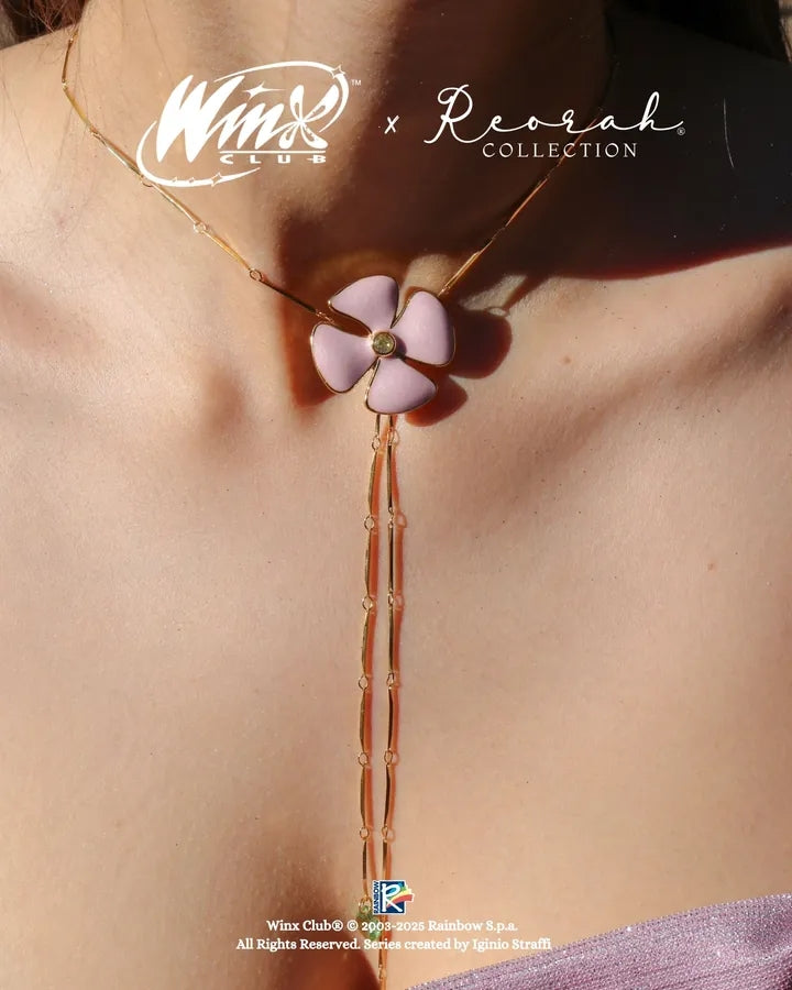 Winx Club Flora Flower Lariat Necklace