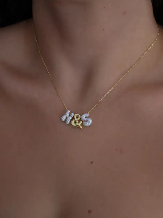 You & Me Personalized 925 Silver Necklace