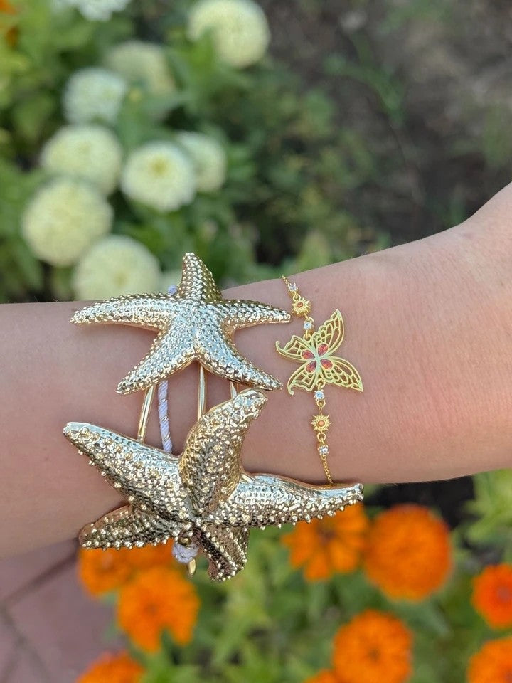 Golden Starfish Shine Bracelet