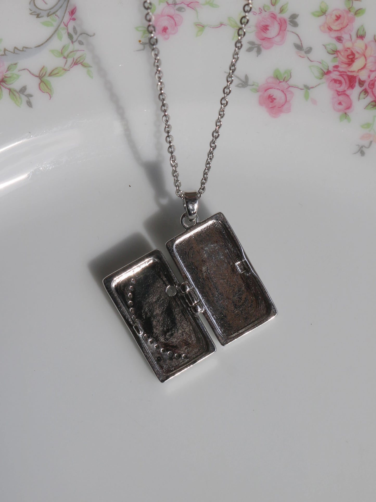 Silver Sun Personalized Photo Locket Necklace